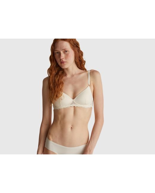 Benetton Black Benetton, Padded Bra With Lace