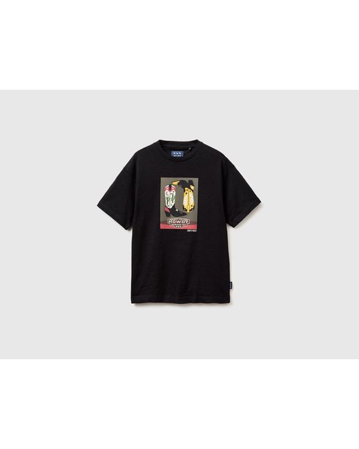Benetton Black Benetton, Relaxed Fit Western T-Shirt for men