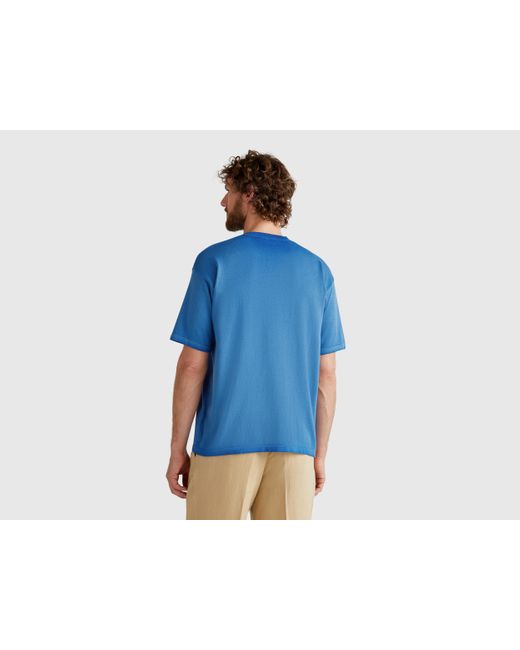 Benetton Benetton, T-Shirt Mit Normaler Passform, Blau in Blue für Herren