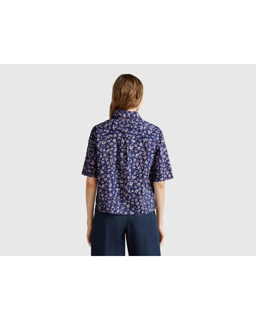 Benetton Blue Benetton, Patterned Shirt