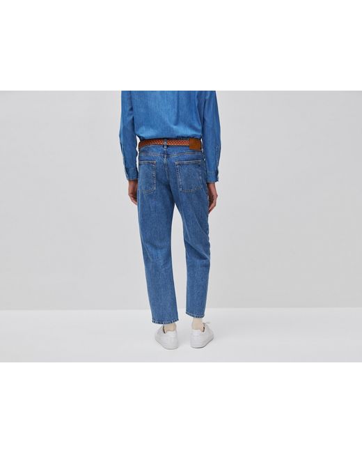Benetton Blue Benetton, Relaxed Fit Bleach Jeans for men