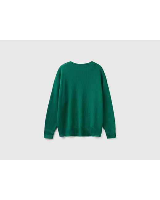 Benetton Green Benetton, V-Neck Sweater