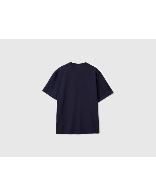 Benetton Blue Benetton, T-Shirt With Pocket for men