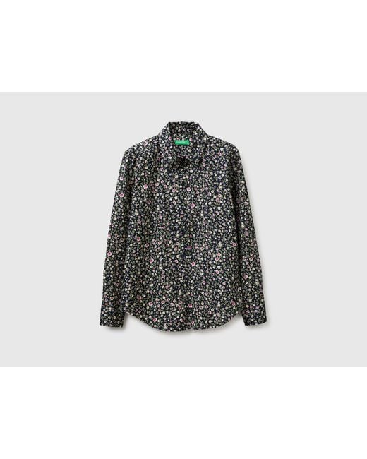 Benetton Black Benetton, Patterned Shirt