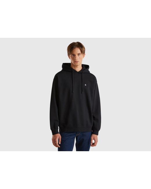 Benetton Benetton 100 Cotton Hoodie in Black for Men Lyst UK