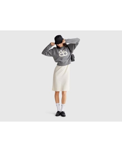 Benetton Black Benetton, Crew Neck Sweater