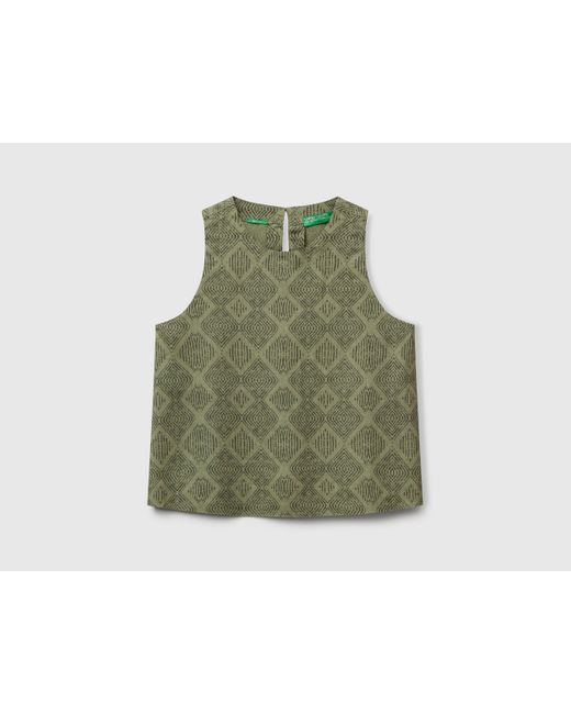Benetton Green Benetton, Printed Top