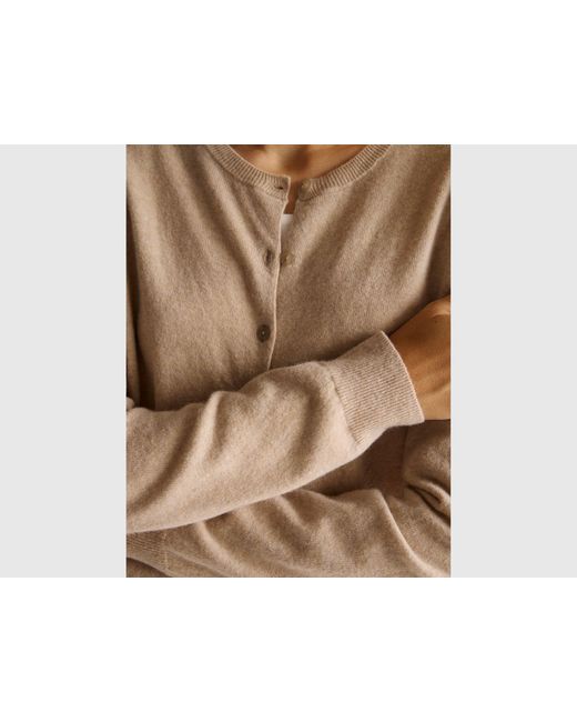 Benetton Natural Benetton, Crew Neck Cardigan