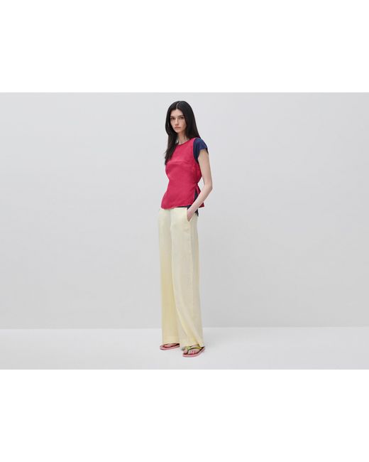 Benetton Red Benetton, 100% Linen Tank Top With Strap
