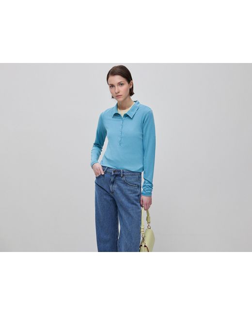 Benetton Blue Benetton, Lightweight Jersey Polo