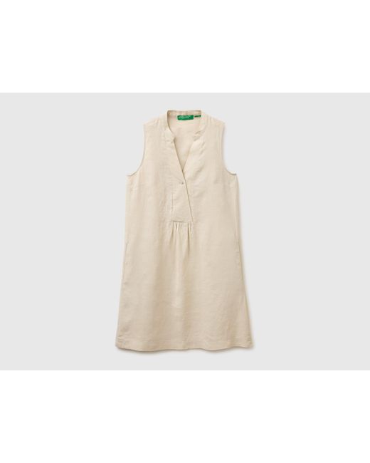 Benetton Black Benetton, 100% Linen Short Dress