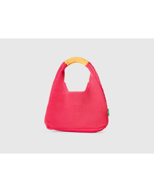 Benetton Black Benetton, Small Crochet Shoulder Bag
