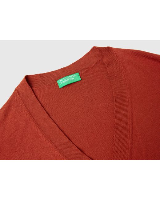 Benetton Red Benetton, Sweater With Draping