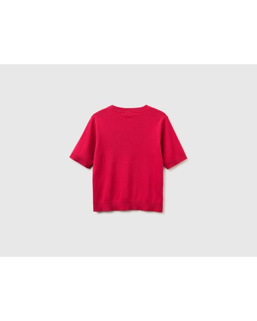 Benetton Red Benetton, Short Sleeve Sweater