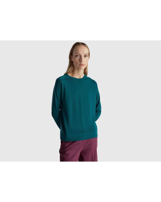 Benetton Green Benetton, Pure Merino Wool Sweater