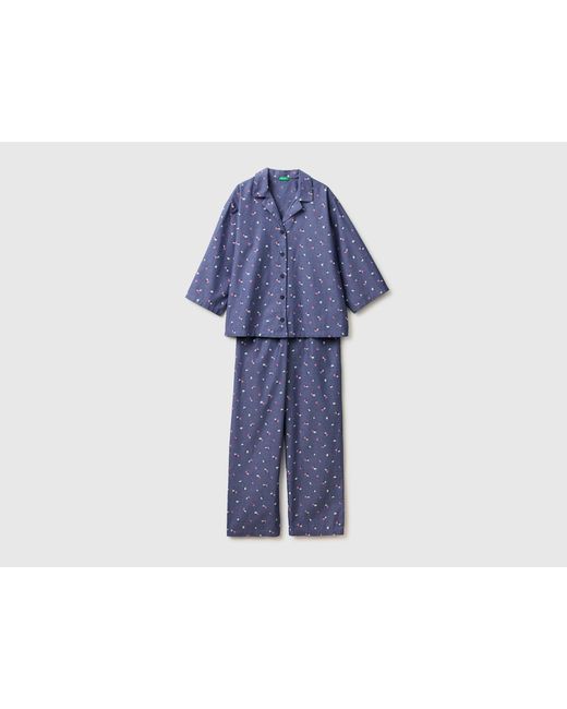 Benetton Blue Benetton, Open Floral Pyjamas