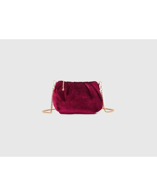 Benetton Red Benetton, Mini Velvet Bag With Lurex