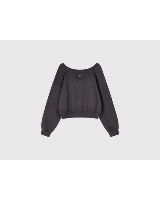 Benetton Black Benetton, Sweatshirt With Boat Neck