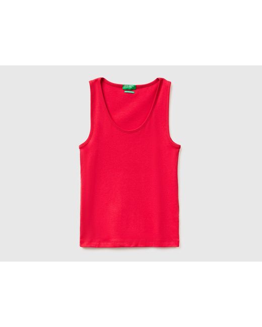 Benetton Red Benetton, Slim Fit Ribbed Tank Top