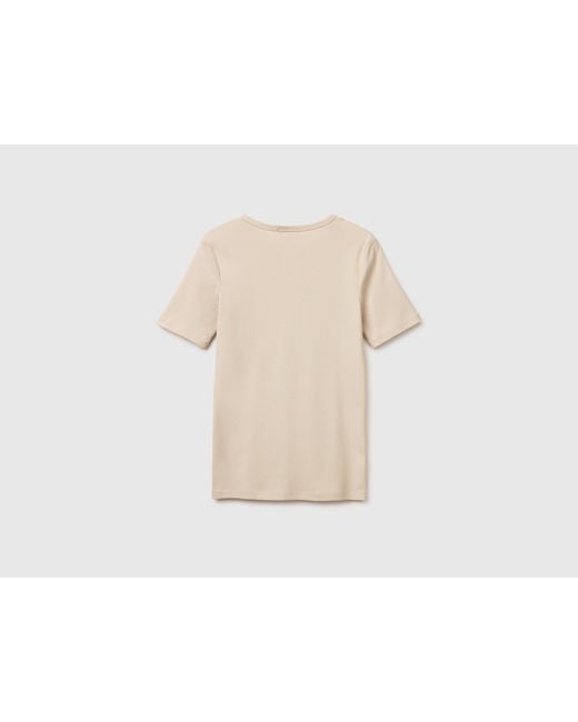 Benetton Black Benetton, Short Sleeve T-Shirt With Glitter Logo
