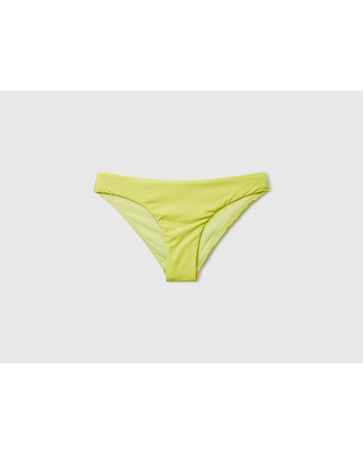 Benetton, Braguita De Baño Básica En Econyl, Lima, Mujer Benetton de color Yellow