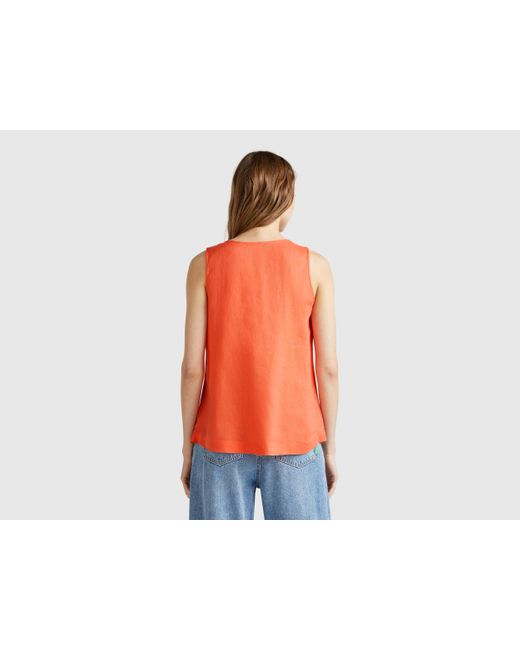 Benetton Red Benetton, Sleeveless Blouse