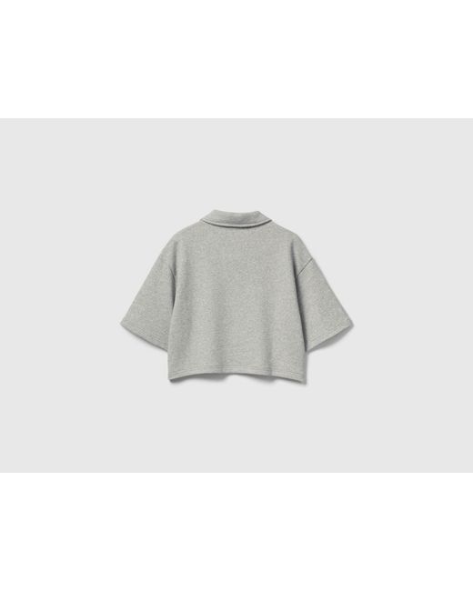 Benetton Red Benetton, Stranger Things Cropped Polo With Zip