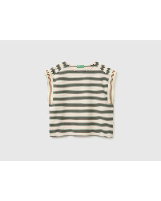 Benetton Black Benetton, Striped Sleeveless T-Shirt