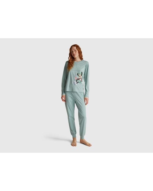 Benetton, Maglia Con Stampa Disney Minnie, Taglia, Verde Acqua, Donna di Benetton in Green