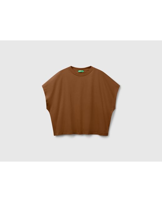 Benetton Blue Benetton, T-Shirt Mit Kimonoärmeln, Braun