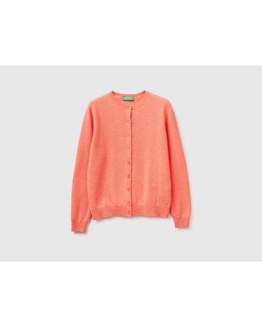 Benetton Red Benetton, Crew Neck Cardigan