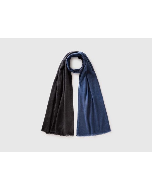 Benetton Blue Benetton, Two-Tone Scarf for men