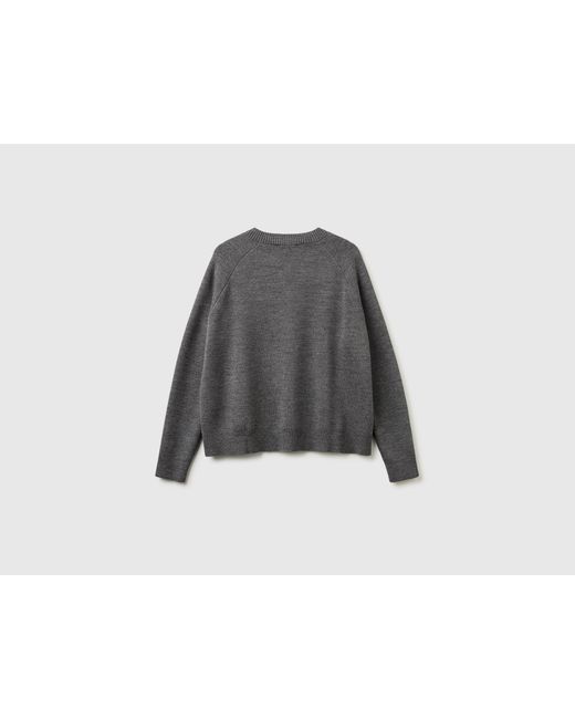 Benetton Black Benetton, Knit Cardigan With Buttons
