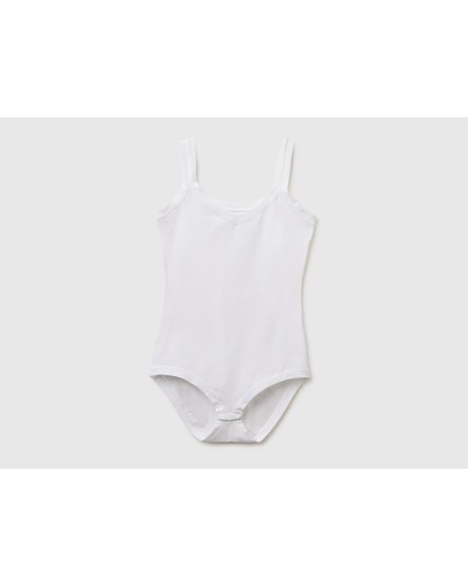 Benetton White Benetton, Super Stretch Cotton Bodysuit