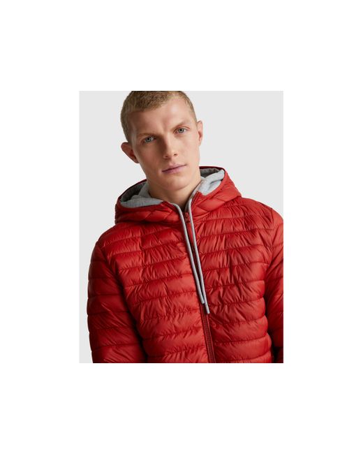 Benetton, Piumino Regular Fit Imbottito, Taglia, Rosso Mattone, Uomo di Benetton in Red da Uomo