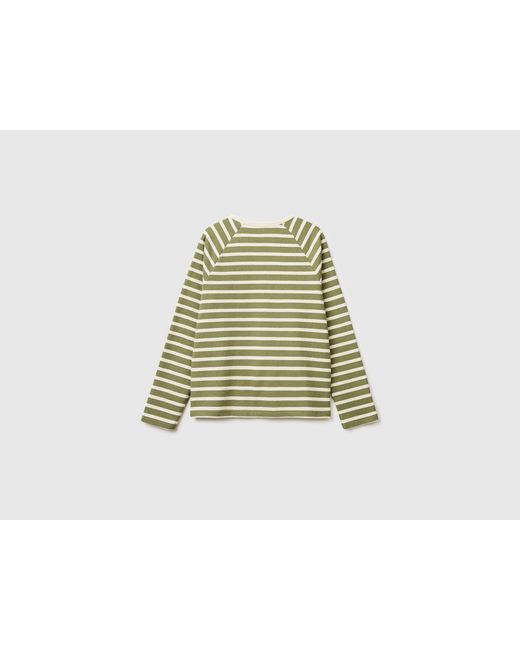 Benetton Green Benetton, Striped Closed Sweatshirt
