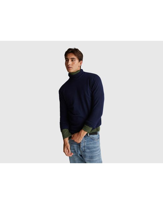 Benetton Blue Benetton, Turtleneck for men