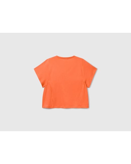 Benetton, T-Shirt Coupe Confort, Femme Benetton en coloris Red