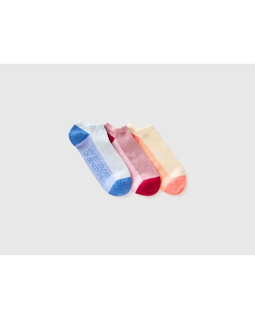 Benetton Black Benetton, Three Pairs Of Short Socks
