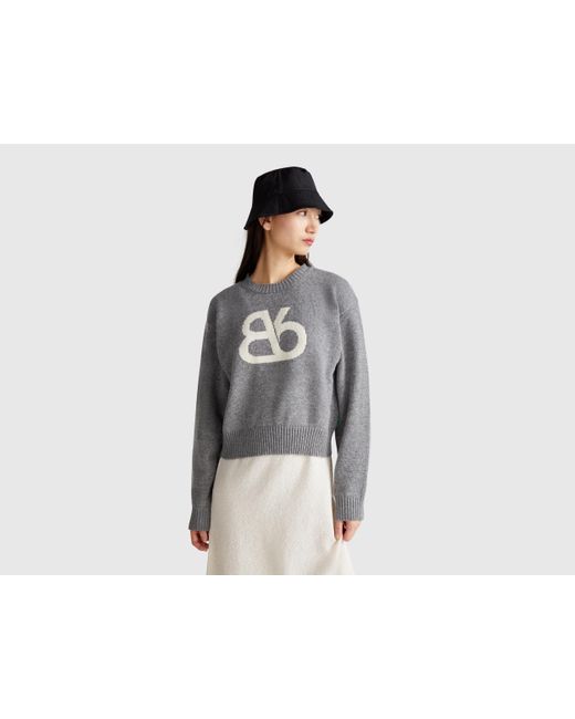 Benetton Black Benetton, Crew Neck Sweater