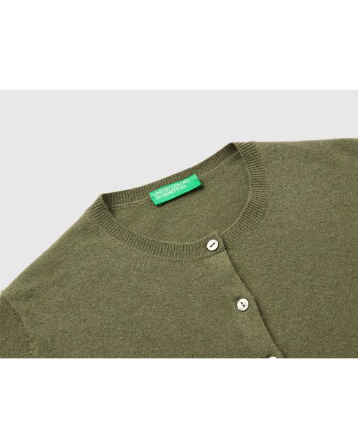 Benetton Green Benetton, Crew Neck Cardigan