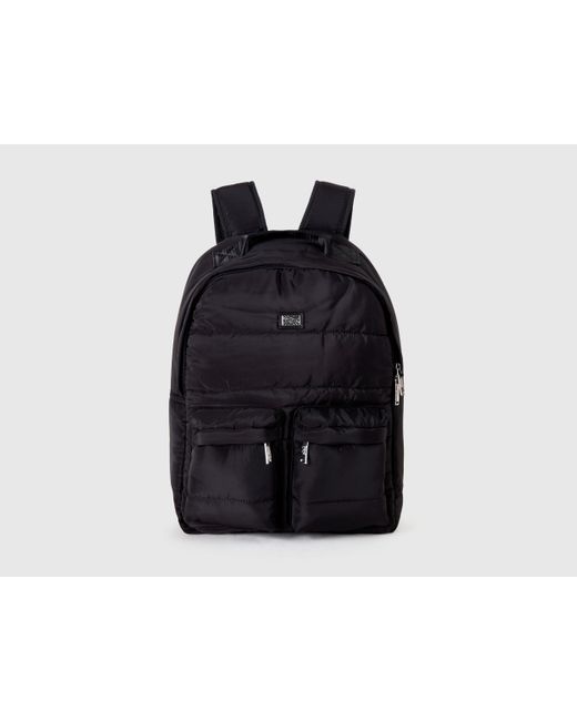 Zaino Nero Imbottito di Benetton in Nero Lyst
