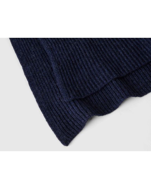 Benetton Blue Scarf In Wool And Cashmere Blend for men