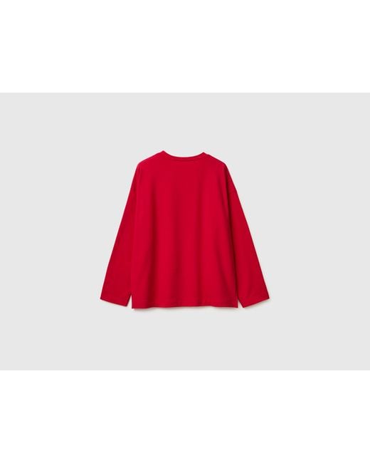 Benetton Red Benetton, Christmas T-Shirt With Puppy Print