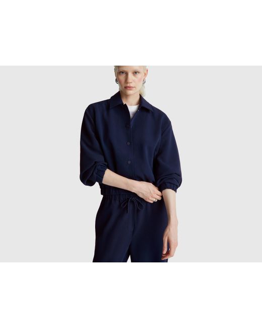 Benetton Blue Benetton, Regular Fit Bomber Jacket