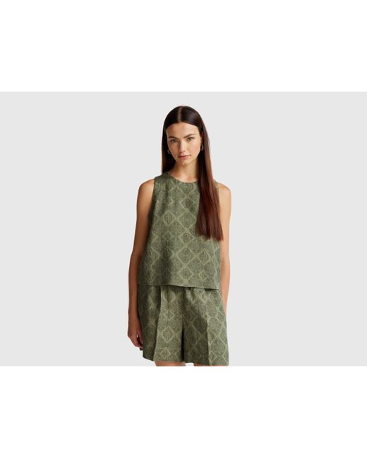 Benetton Green Benetton, Printed Top