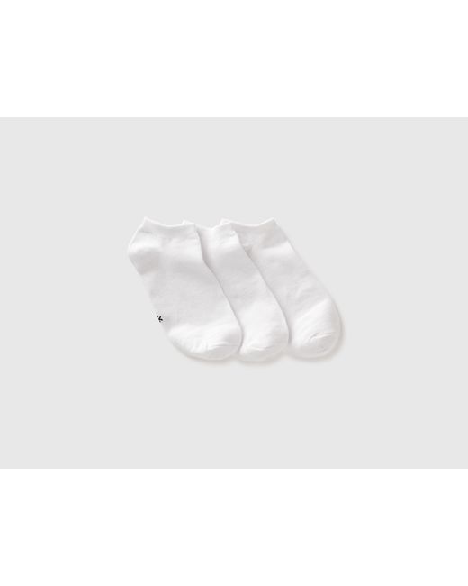 Benetton Black Benetton, Three Pairs Of Plain Short Socks