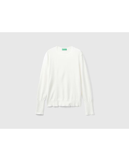 Benetton White Benetton, Slim Fit Sweater