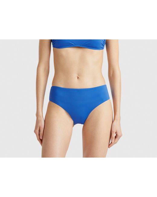 Benetton, Braguita De Baño Con Laterales Altos En Econyl, Azulado, Mujer Benetton de color Blue