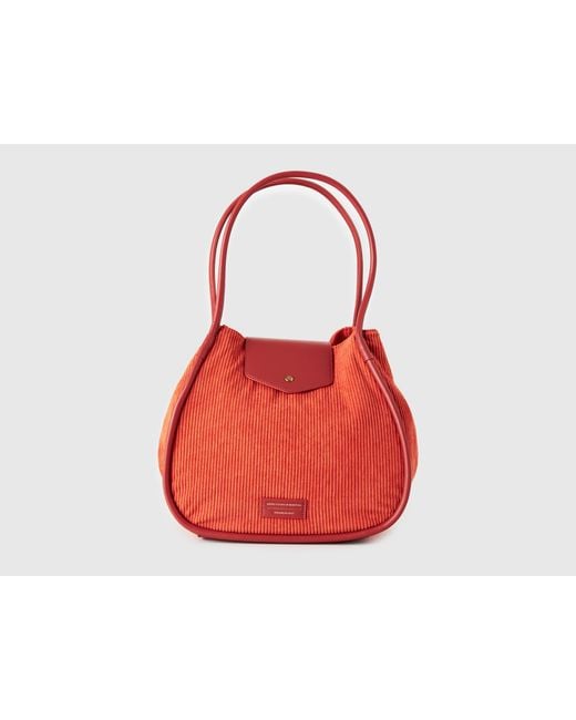 Benetton Red Benetton, Velvet Tote Bag